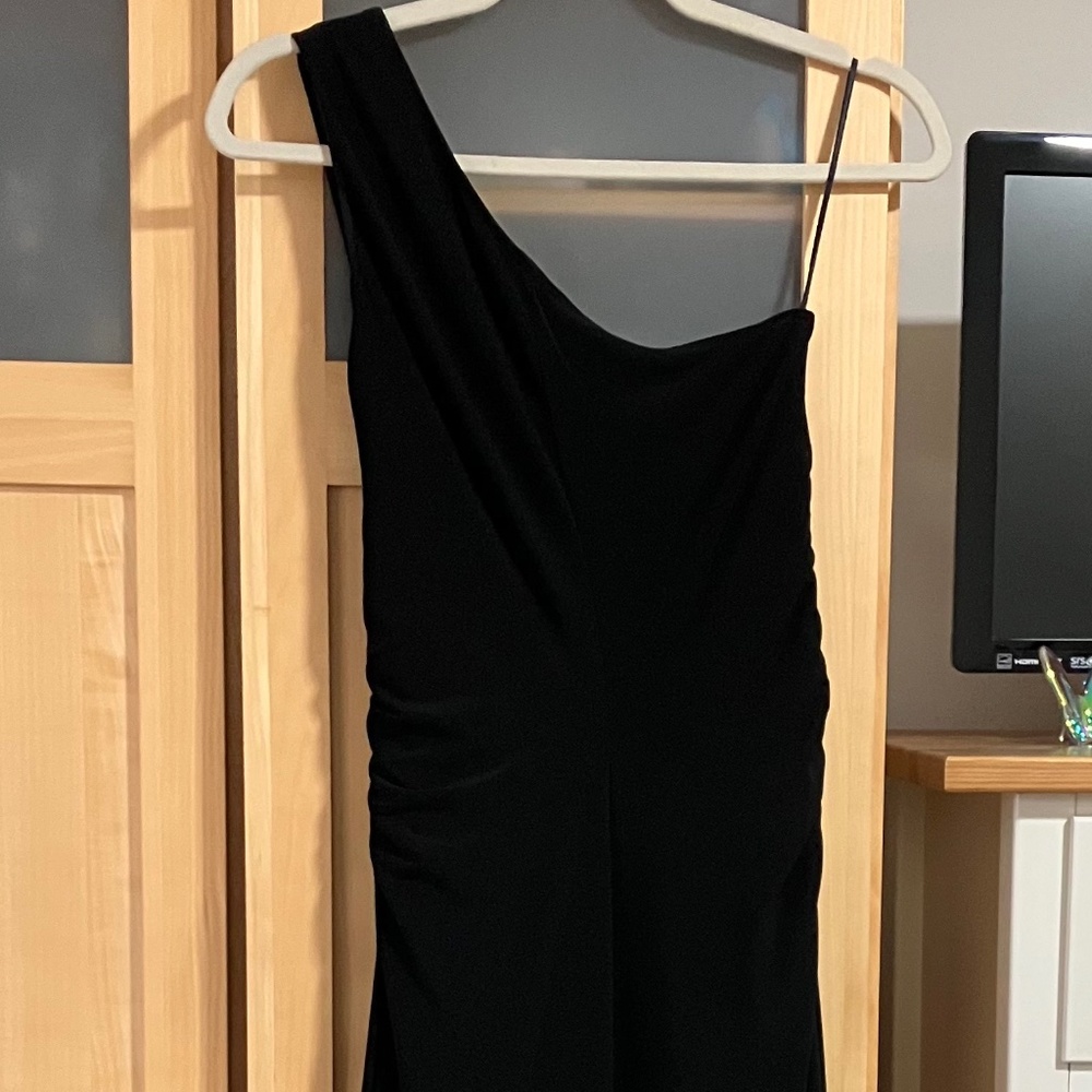 Long, one shoulder dress